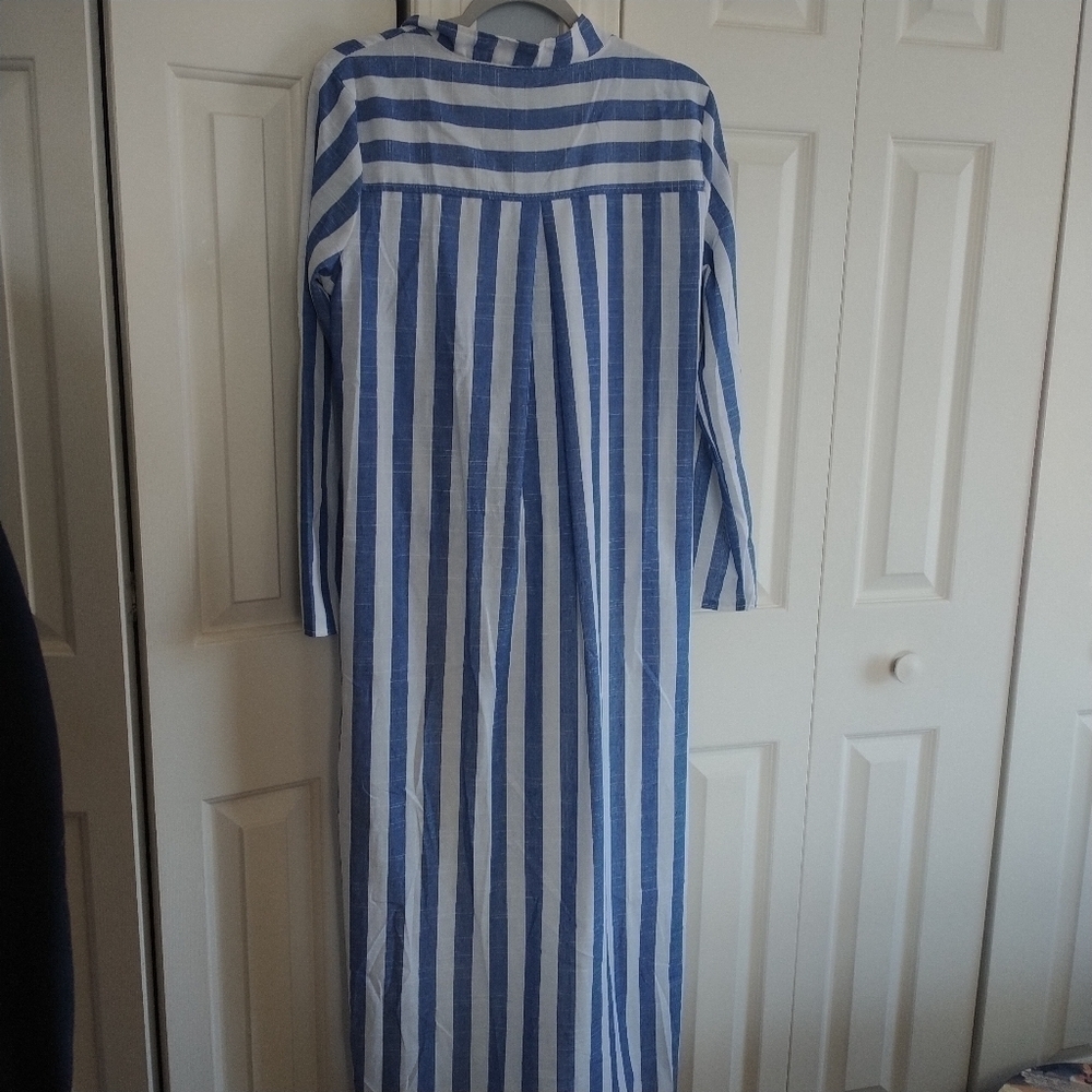Unbranded Striped V Neck Pullover High Low Beach Coverup Tunic Top XXL - Picture 4 of 10